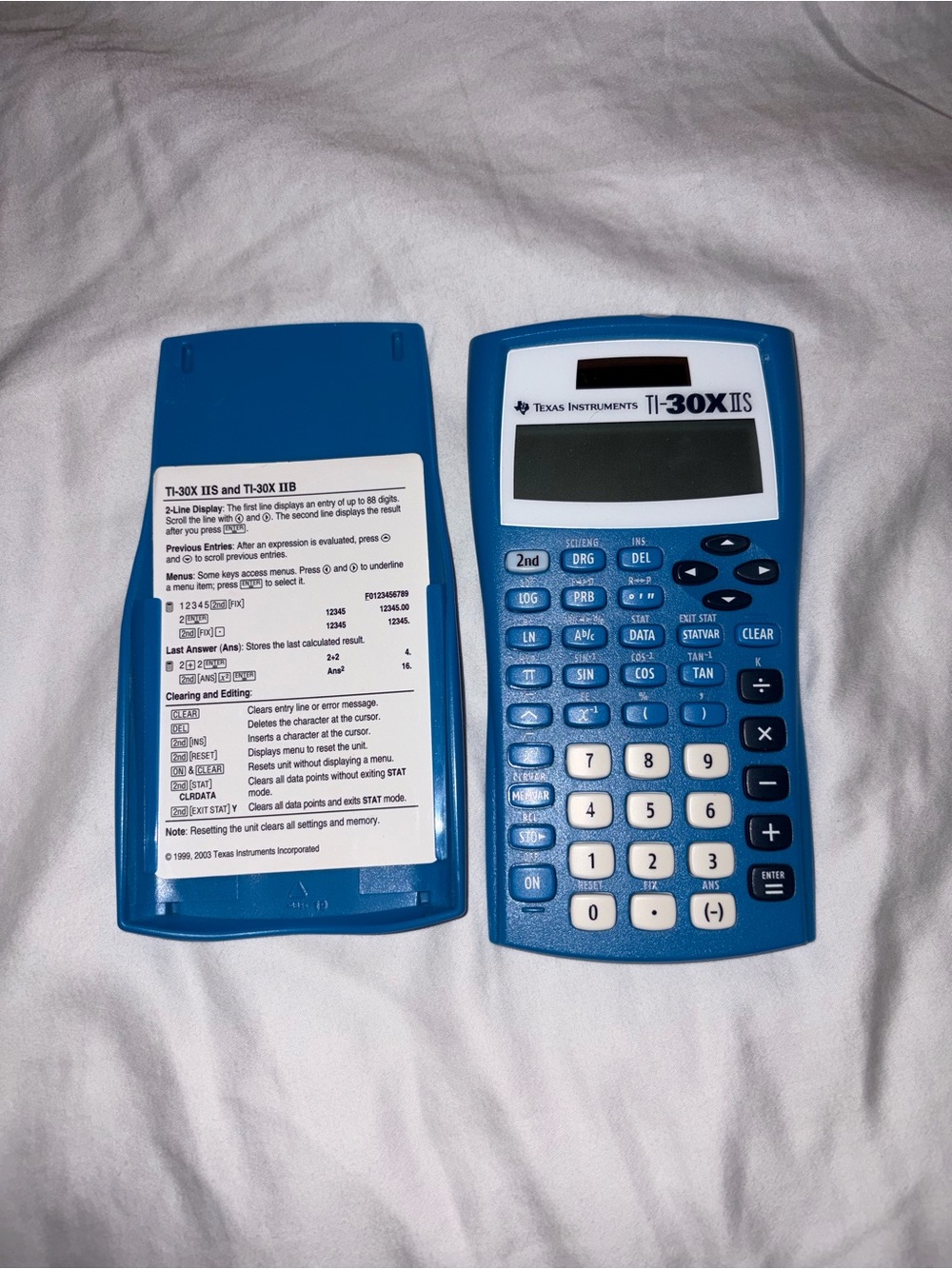 Texas Instruments TI-30X IIS Scientific Calculator RARE BLUE